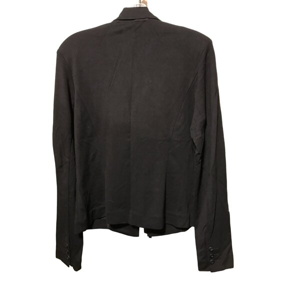 Cabi Solid Black Single Button Blazer with‎ Ruffles Long Sleeve - Picture 2 of 4